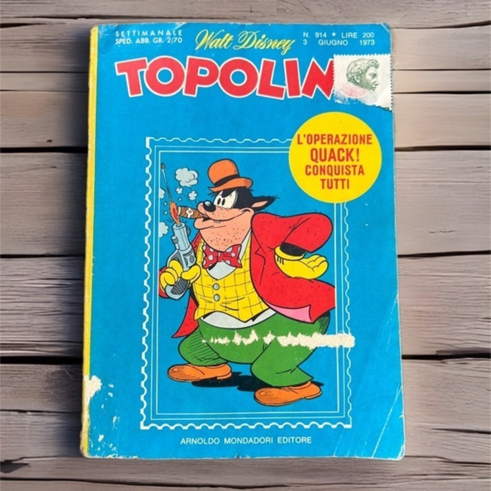 TOPOLINO n.914 (3-6-1973) Walt Disney Libretto‎ Fumetto CEDOLA + BOLLINI CLUB